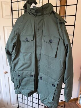 Men's Olive Green 2 in 1 Puffer Jacket